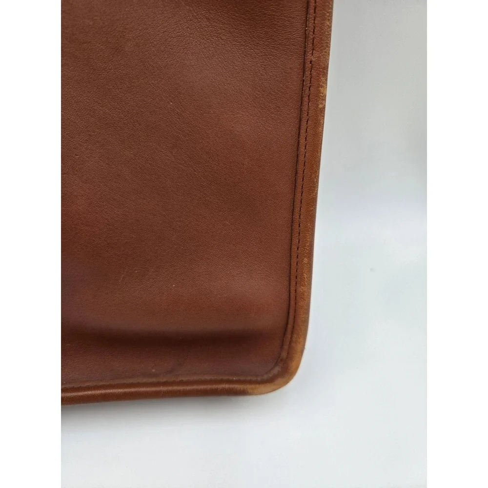 Vintage Coach Embassy Briefcase 5090‎ British Tan Leather Messenger Bag USA Made